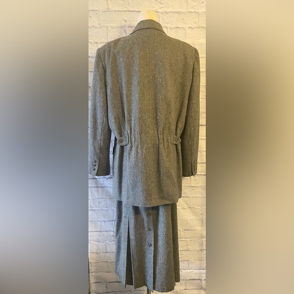 TOGETHER Women’s 2 PC Suit Gray Speckled Wool Blend Tweed Size 14 - Picture 8 of 16